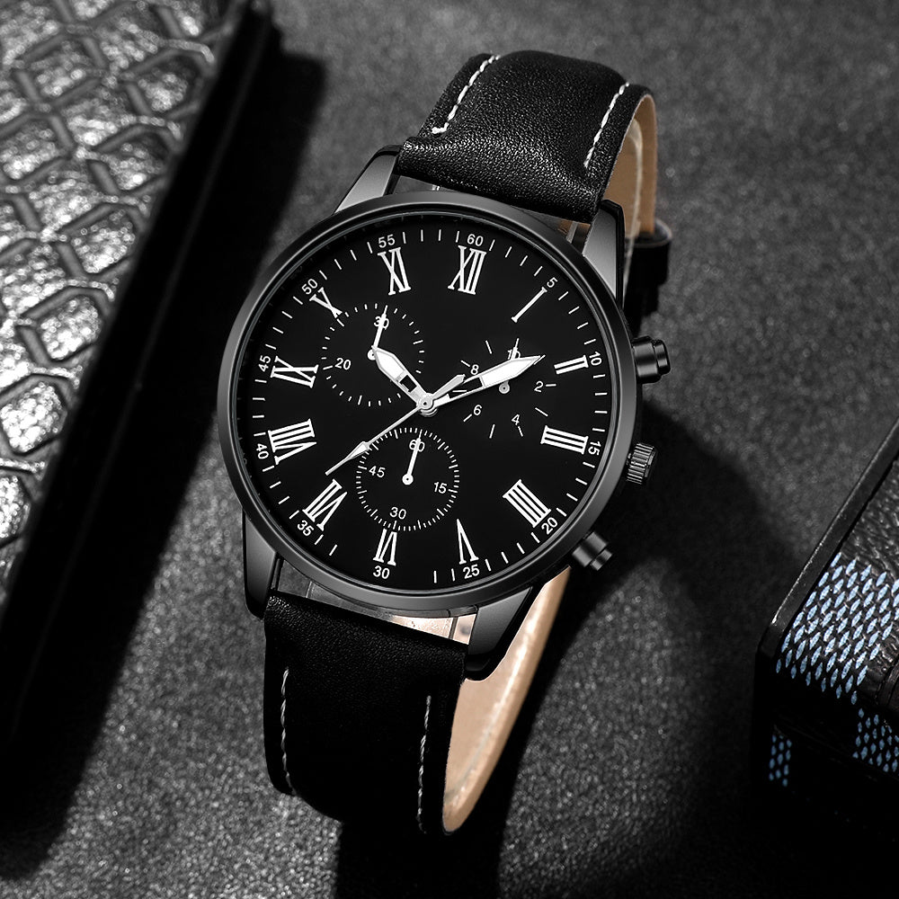 Men's Luxury Quartz Watch & Jewelry Set