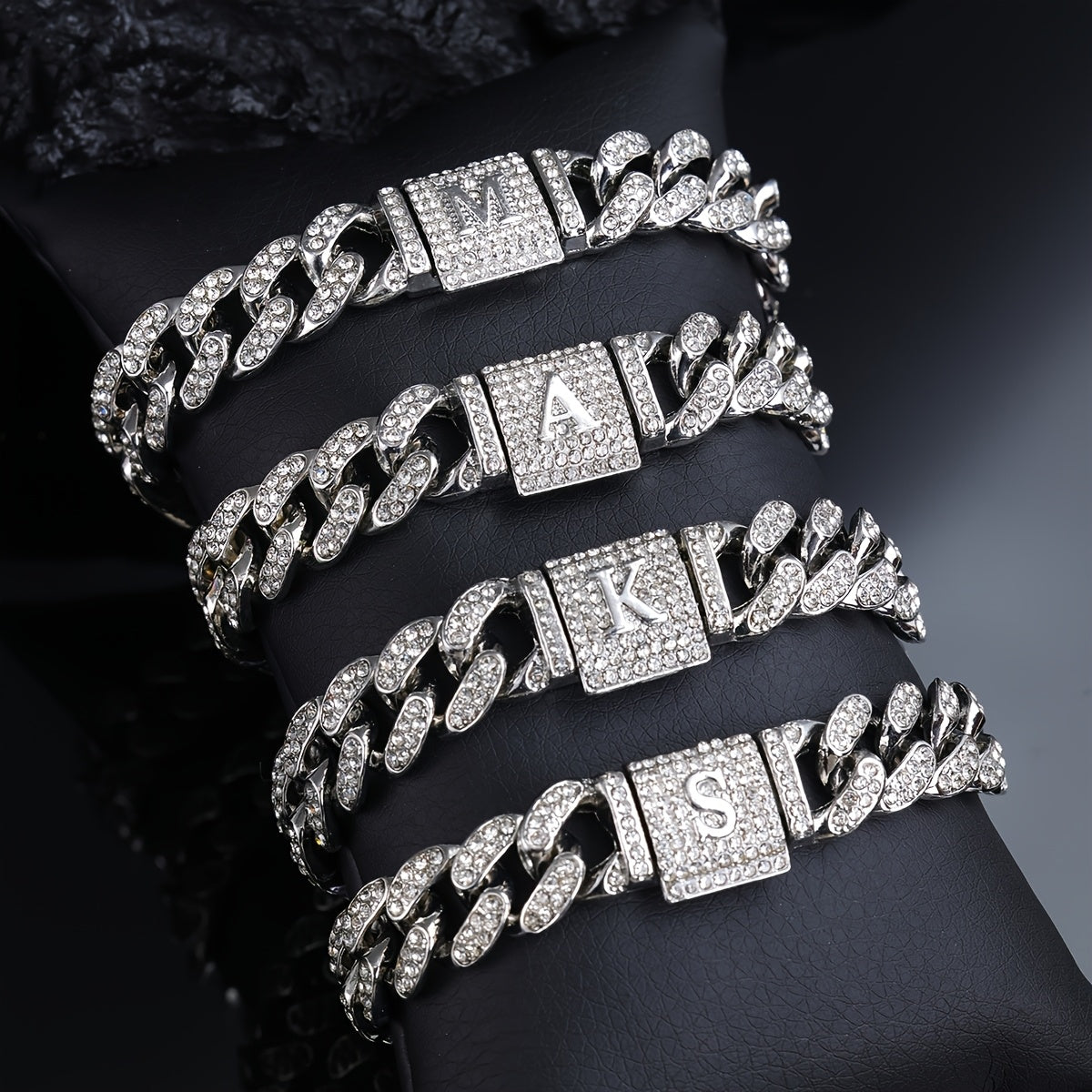 Hip Hop Style Initial Letter Bracelet