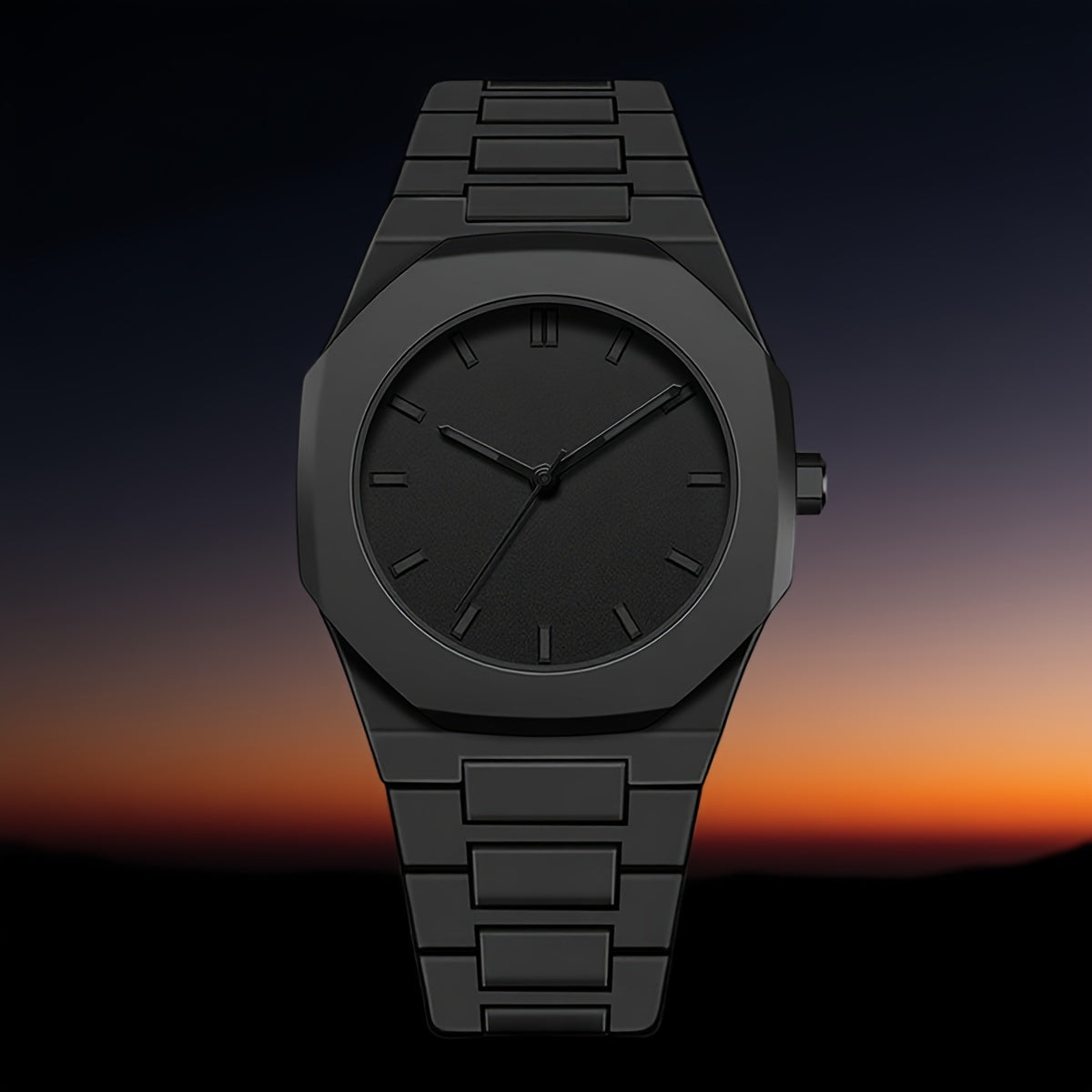 1pc Men's Women's Watch - Minimalist Modern Black Quartz Watch with Adjustable Strap, Everyday Casual & Formal Wear, Perfect Gift for Birthdays, Graduation, Couples - Affordable Luxury Watch for Him/Her, Back to, Creative Des